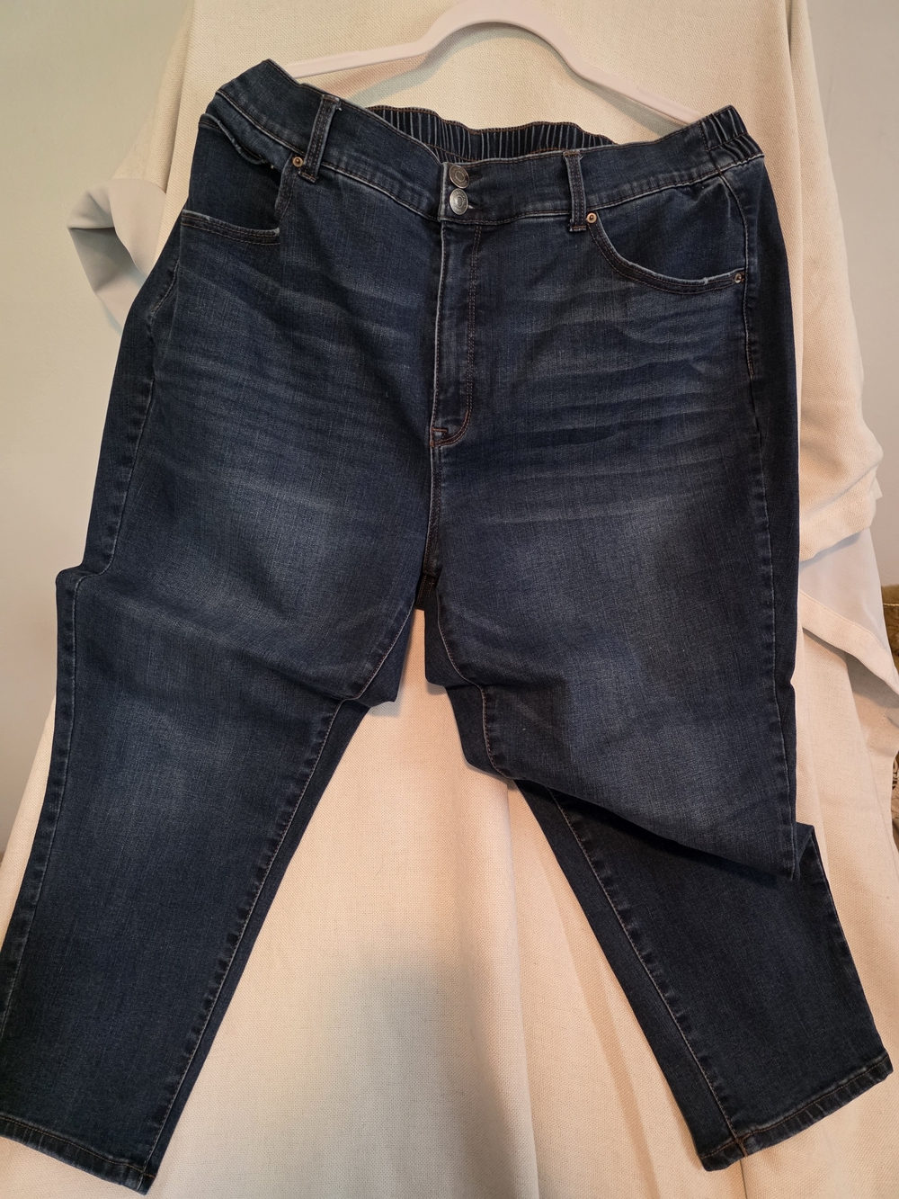 Terra & Sky Dark Blue Ankle Crop Jeans